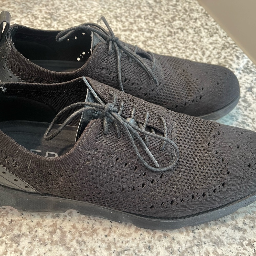 Cole Haan Black Knit Oxford Shoes
